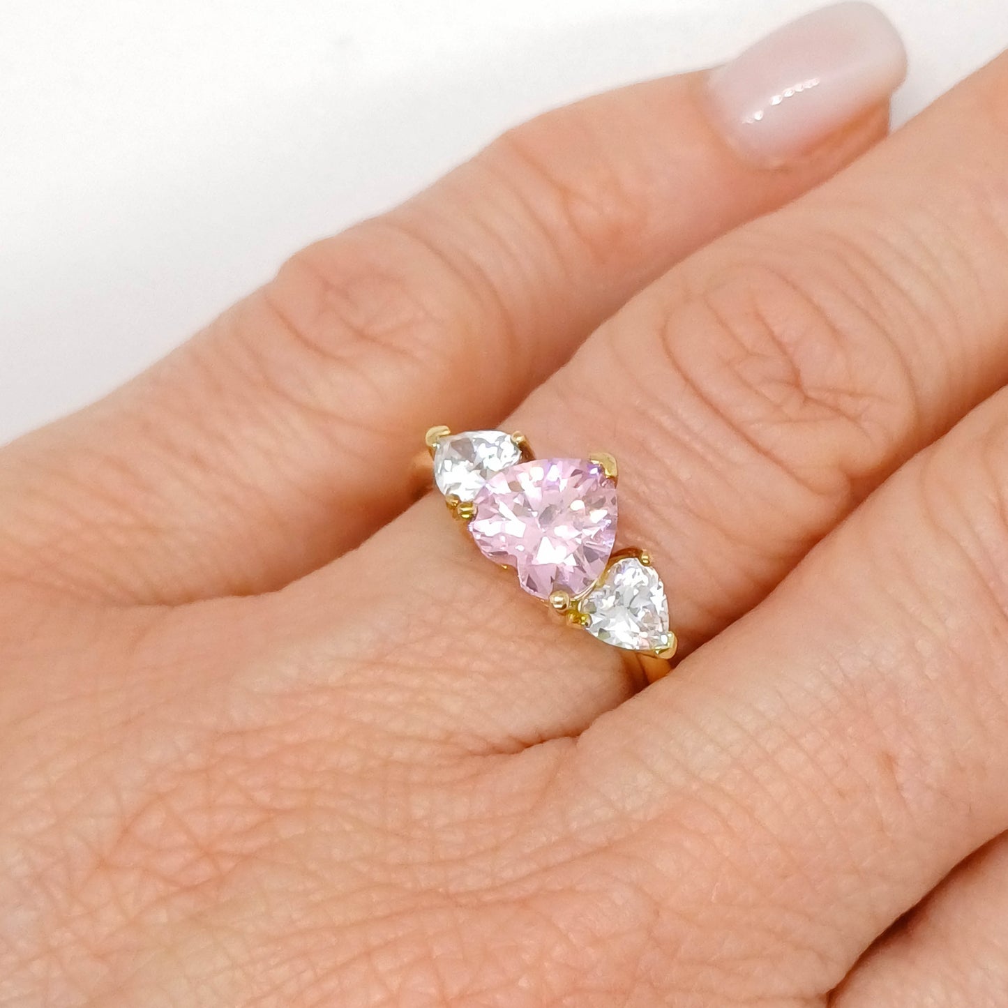 Anello Cuore rosa