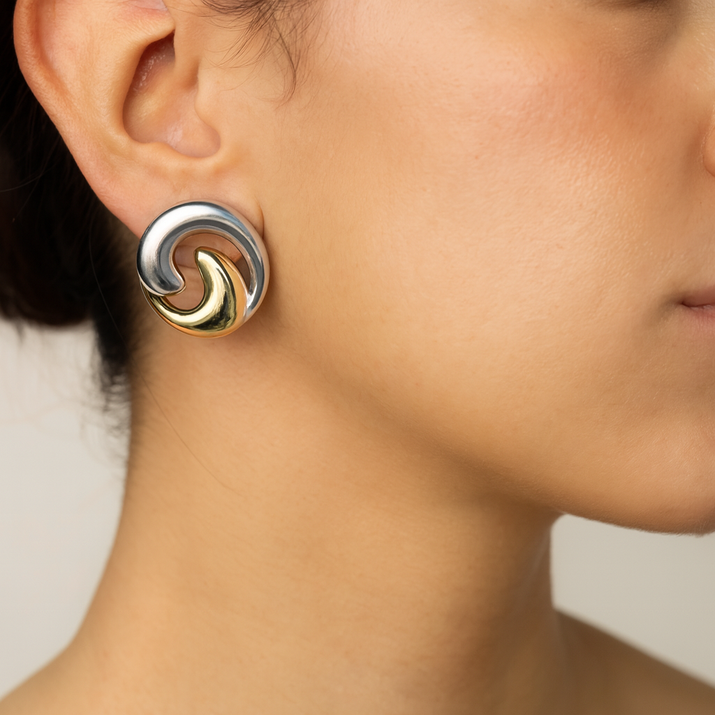 Orecchini Hoop bicolor