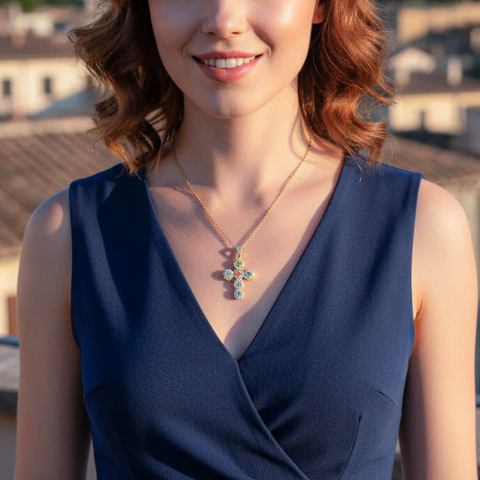 Collana Croce lux