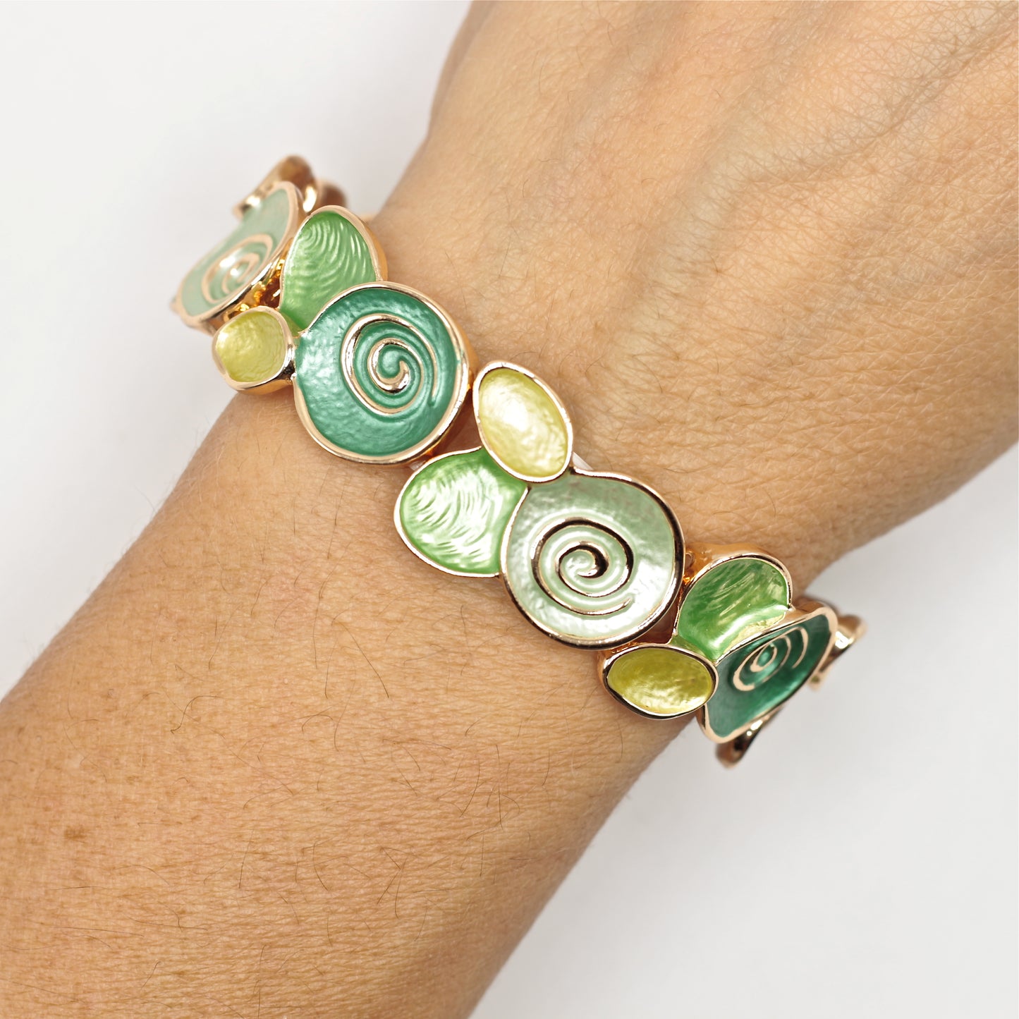 Bracciale Spirali verde