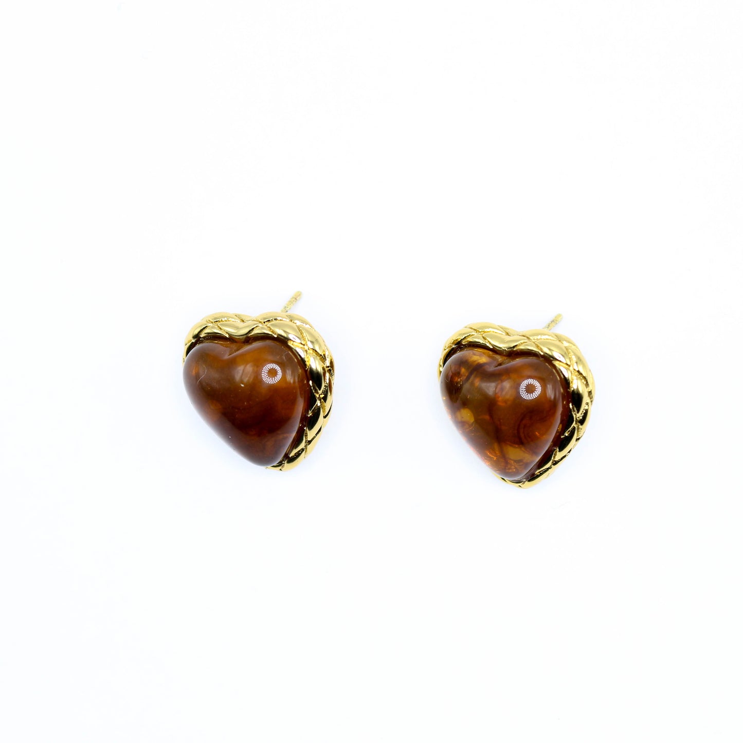 Orecchini Cuore ambra