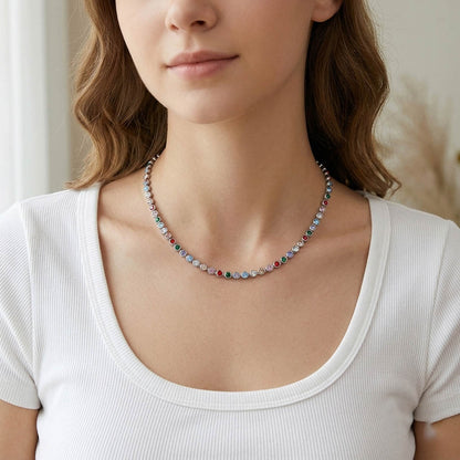 Collana Tennis Multicolor