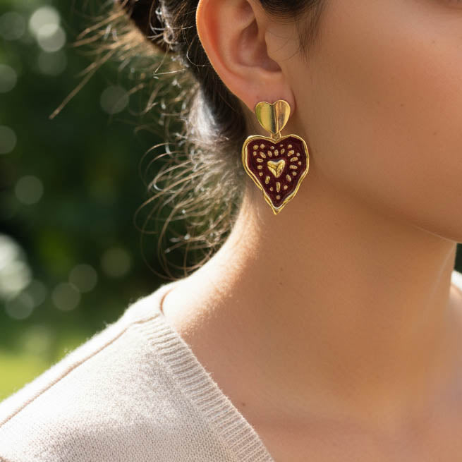 Orecchini Cuore Mistico