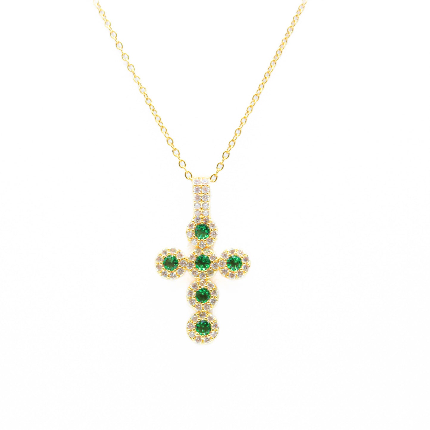 Collana Croce verde