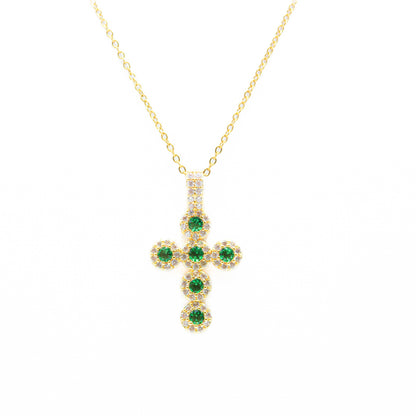 Collana Croce verde