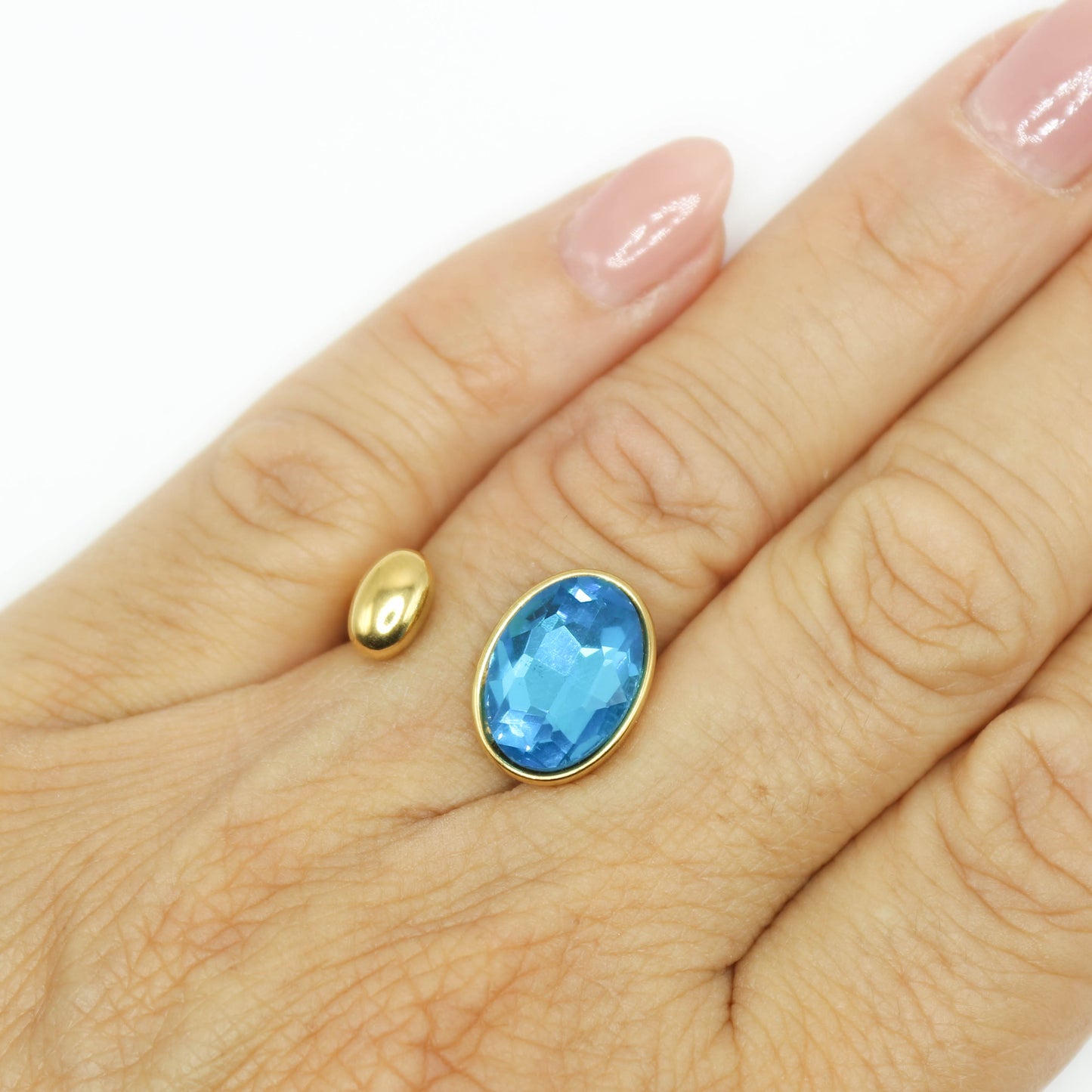Anello Crystal Blu