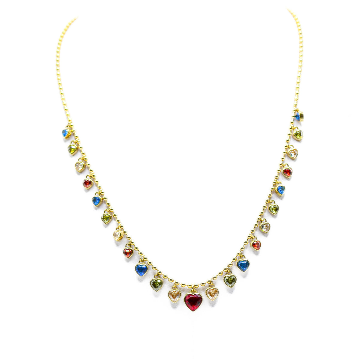 Collana Cuoricini multicolor