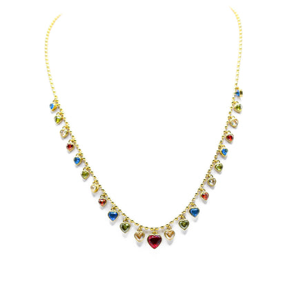 Collana Cuoricini multicolor