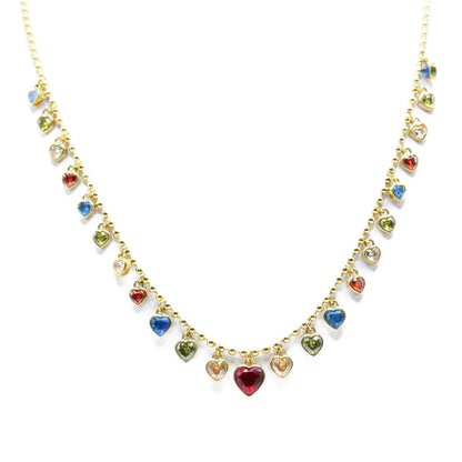 Collana Cuoricini multicolor