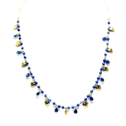 Collana Cuoricini blu