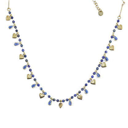 Collana Cuoricini blu