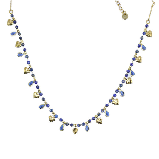 Collana Cuoricini blu