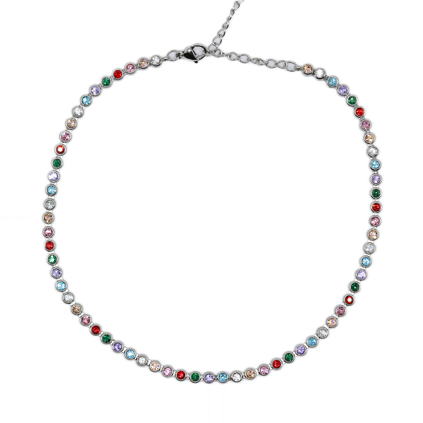 Collana Tennis Multicolor