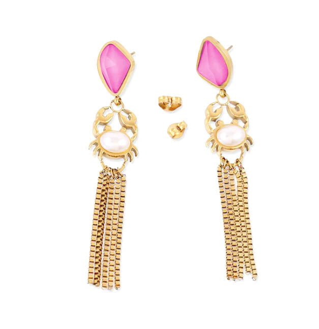 Orecchini Granchio rosa