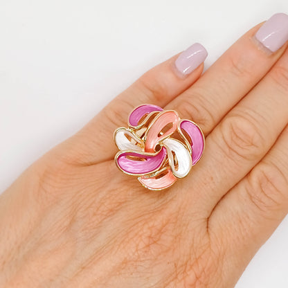 Anello Petali Rosa